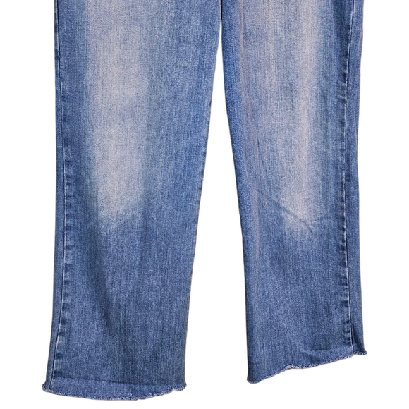 Subdued Womens Low Waist Wide Leg Jeans Sz 6 Light Wash Raw Hem Casual 90s Vibes - Picture 9 of 12